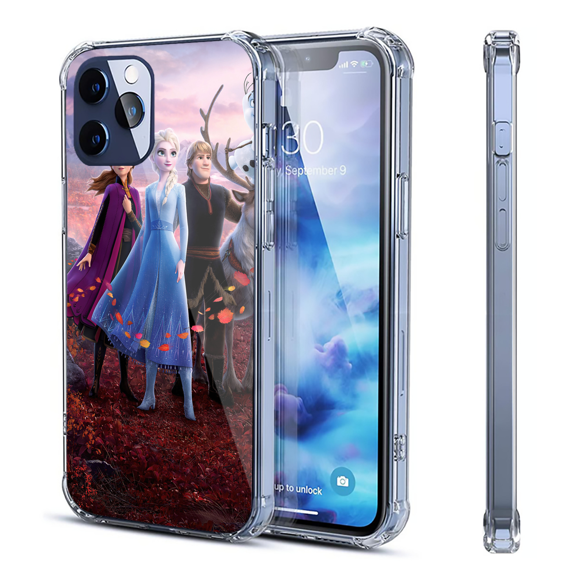 （画像用） アナと雪の女王 アンナ エルサ Frozen Anna Elsa 【iPhone 12シリーズ対応】透明スマホケース（クリアソフトケース）